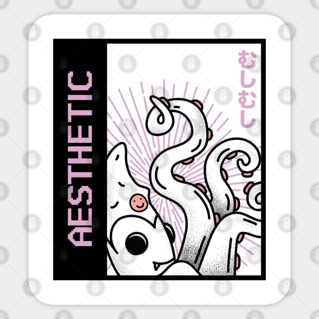 Aesthetic Kawaii Squid Sticker by Family Heritage Gifts